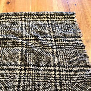 Black/White Plaid Blanket Scarf